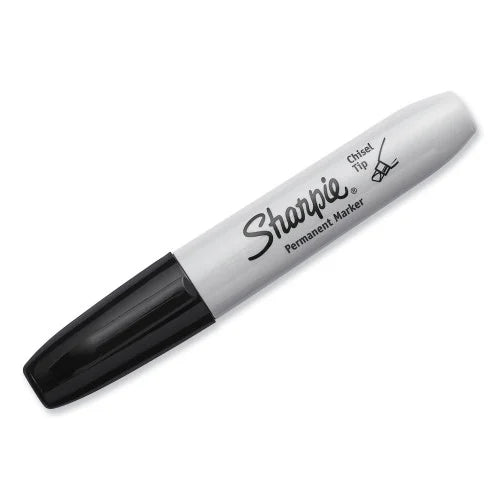 Sharpie Chisel Tip Permanent Marker, Broad Chisel Tip, Black, 36/Pack (2083007)