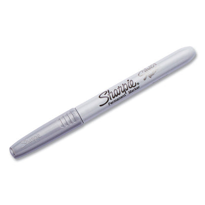 Sharpie Metallic Fine Point Permanent Markers, Fine Bullet Tip, Metallic Silver, Dozen (39100)