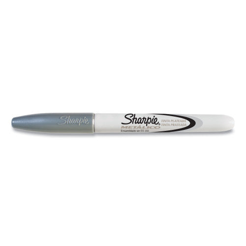 Sharpie Metallic Fine Point Permanent Markers, Fine Bullet Tip, Metallic Silver, Dozen (39100)