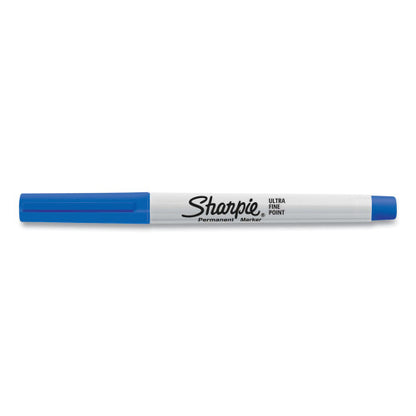 Sharpie Ultra Fine Tip Permanent Marker, Ultra-Fine Needle Tip, Blue, Dozen (37003)