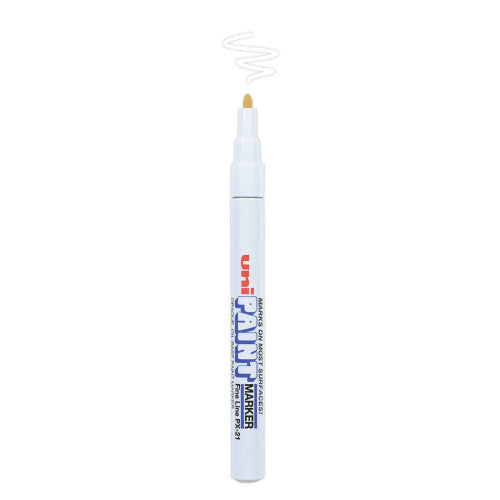 uni Paint Permanent Marker, Fine Bullet Tip, White (63713)