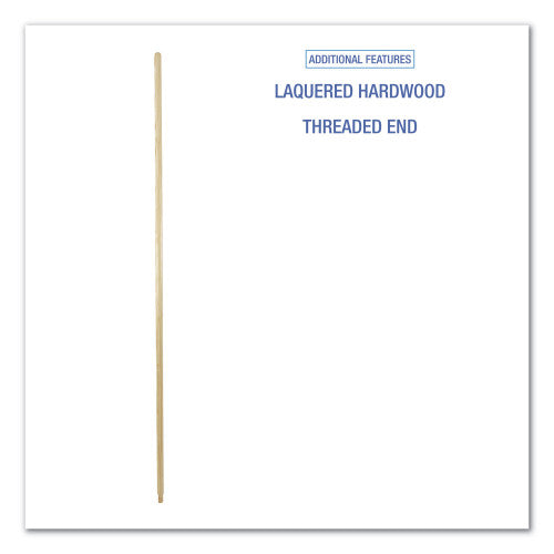 Boardwalk® Threaded End Wooden Broom Handle, 60" Length (BWK122)
