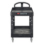 Rubbermaid Commercial BRUTE Heavy-Duty Utility Cart with Lipped Shelves, Plastic, 2 Shelves, 750 lb Capacity, 26" x 55" x 33.25", Black (4546BLA)