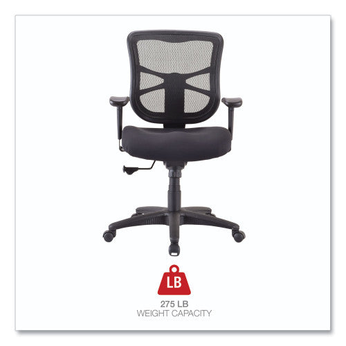 Alera Elusion Series Mesh Mid-Back Swivel/Tilt Chair, Supports Up to 275 lb, 17.9" to 21.8" Seat Height, Black (ALEEL42BME10B)