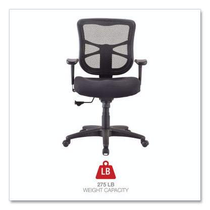 Alera Elusion Series Mesh Mid-Back Swivel/Tilt Chair, Supports Up to 275 lb, 17.9" to 21.8" Seat Height, Black (ALEEL42BME10B)