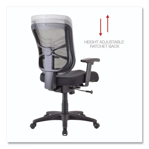 Alera Elusion Series Mesh Mid-Back Swivel/Tilt Chair, Supports Up to 275 lb, 17.9" to 21.8" Seat Height, Black (ALEEL42BME10B)