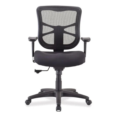 Alera Elusion Series Mesh Mid-Back Swivel/Tilt Chair, Supports Up to 275 lb, 17.9" to 21.8" Seat Height, Black (ALEEL42BME10B)