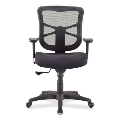 Alera Elusion Series Mesh Mid-Back Swivel/Tilt Chair, Supports Up to 275 lb, 17.9" to 21.8" Seat Height, Black (ALEEL42BME10B)